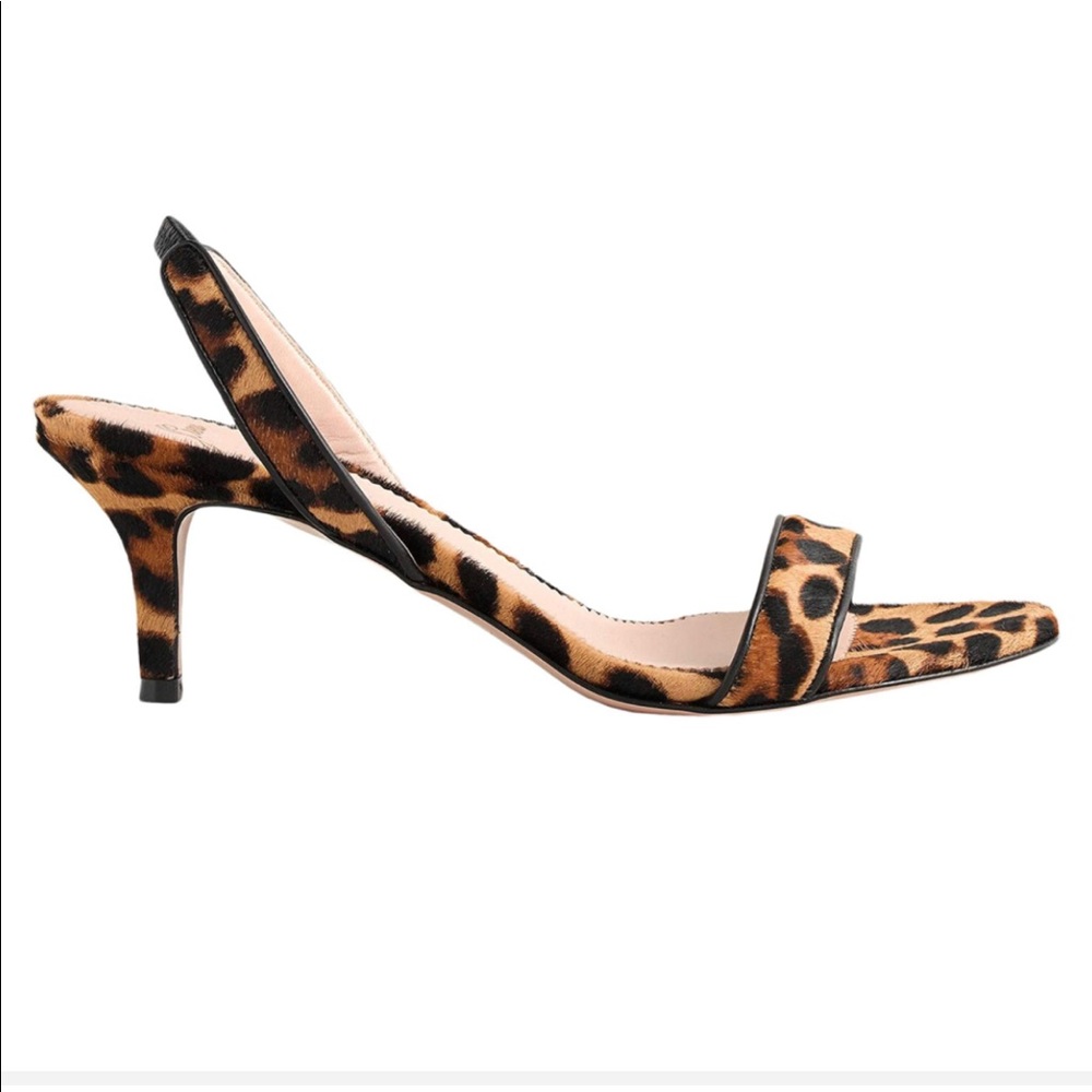 J.Crew Haircalf Simple Slingback Sandal in Leopard